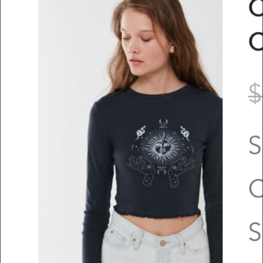 urban outfitters blue long sleeve shirt